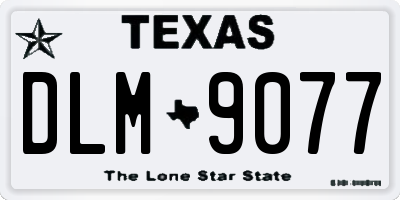 TX license plate DLM9077