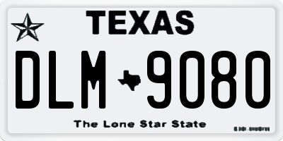 TX license plate DLM9080