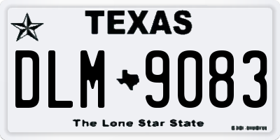 TX license plate DLM9083