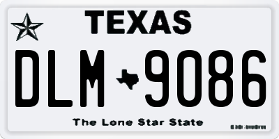 TX license plate DLM9086