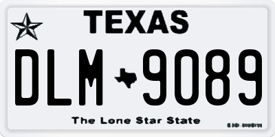 TX license plate DLM9089