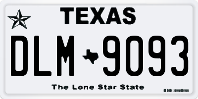 TX license plate DLM9093