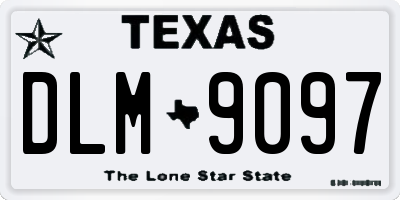 TX license plate DLM9097