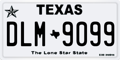 TX license plate DLM9099