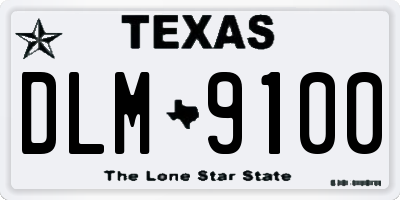 TX license plate DLM9100