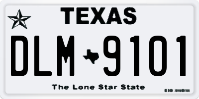 TX license plate DLM9101