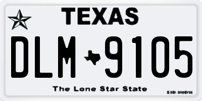 TX license plate DLM9105
