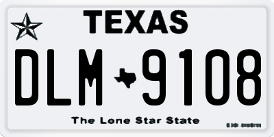 TX license plate DLM9108