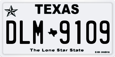 TX license plate DLM9109
