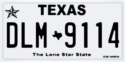 TX license plate DLM9114