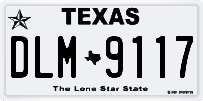TX license plate DLM9117
