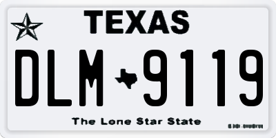 TX license plate DLM9119