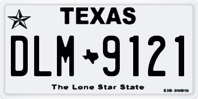 TX license plate DLM9121