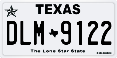 TX license plate DLM9122