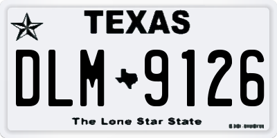 TX license plate DLM9126