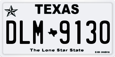TX license plate DLM9130