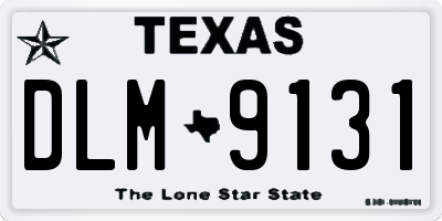TX license plate DLM9131