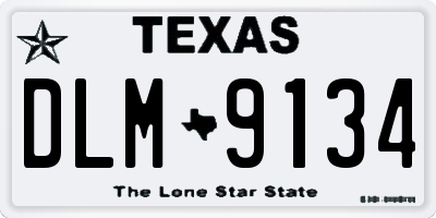 TX license plate DLM9134