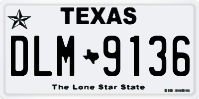 TX license plate DLM9136