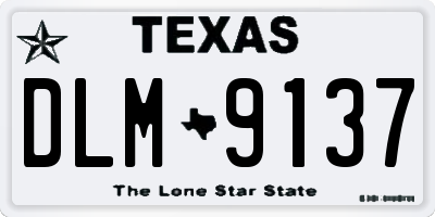 TX license plate DLM9137