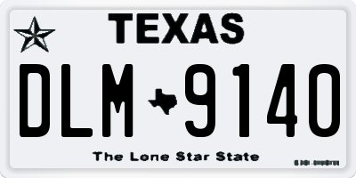TX license plate DLM9140