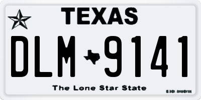 TX license plate DLM9141