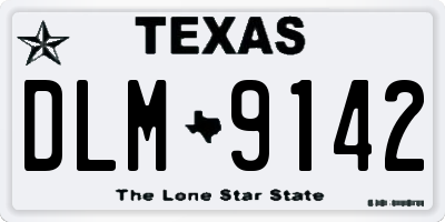 TX license plate DLM9142