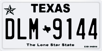 TX license plate DLM9144