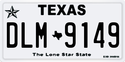 TX license plate DLM9149