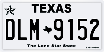 TX license plate DLM9152