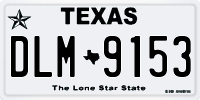 TX license plate DLM9153