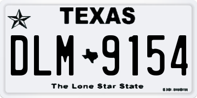 TX license plate DLM9154