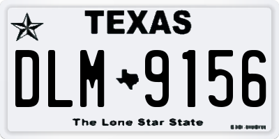 TX license plate DLM9156