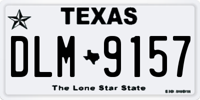 TX license plate DLM9157