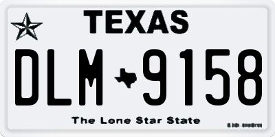 TX license plate DLM9158