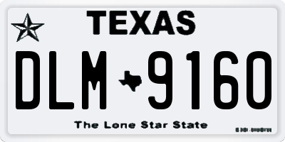 TX license plate DLM9160