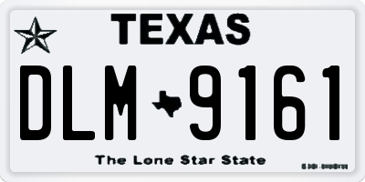 TX license plate DLM9161
