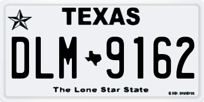 TX license plate DLM9162