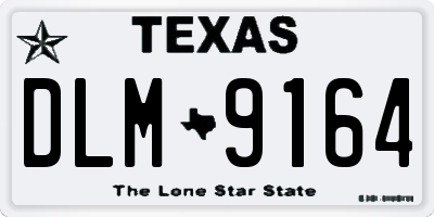 TX license plate DLM9164