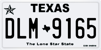 TX license plate DLM9165