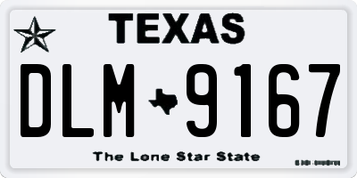 TX license plate DLM9167
