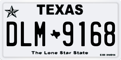 TX license plate DLM9168