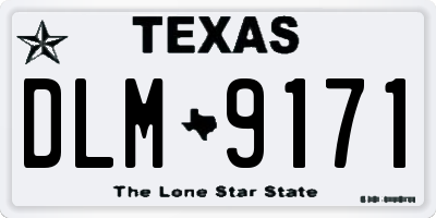 TX license plate DLM9171