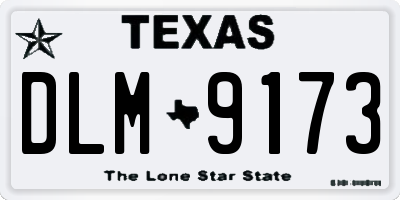 TX license plate DLM9173