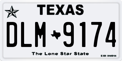 TX license plate DLM9174