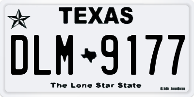 TX license plate DLM9177