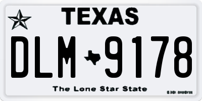 TX license plate DLM9178