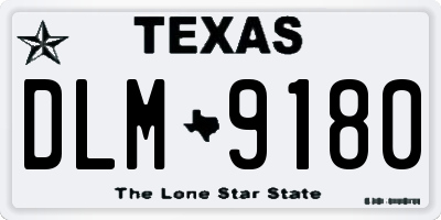 TX license plate DLM9180