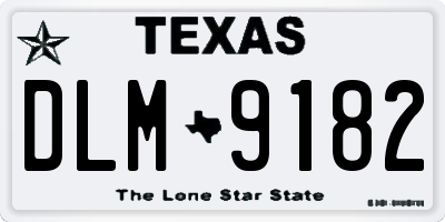 TX license plate DLM9182
