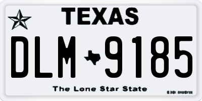 TX license plate DLM9185